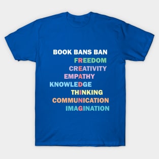 Pastel Book Bans Ban Freedom T-Shirt